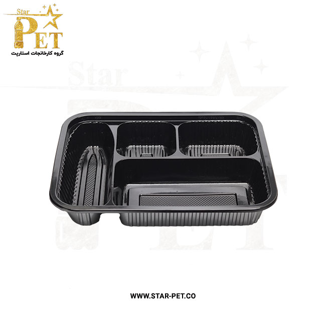 ظرف یکبار مصرف چهار خانه نگارا