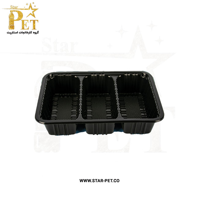 ظرف یکبار مصرف سه خانه سما