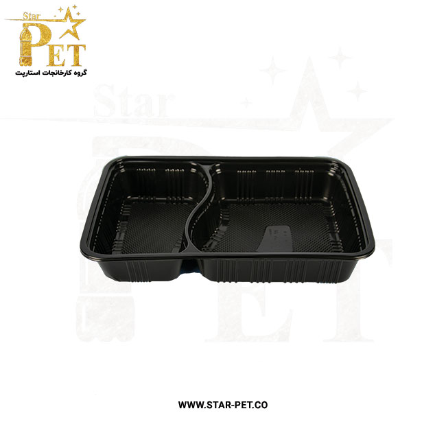 ظرف یکبار مصرف دو خانه متین